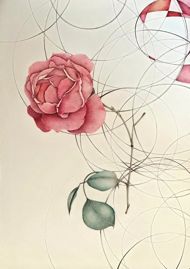 Cheerful Rose Art: Exquisite Ballpoint Pen Drawings by La Petra